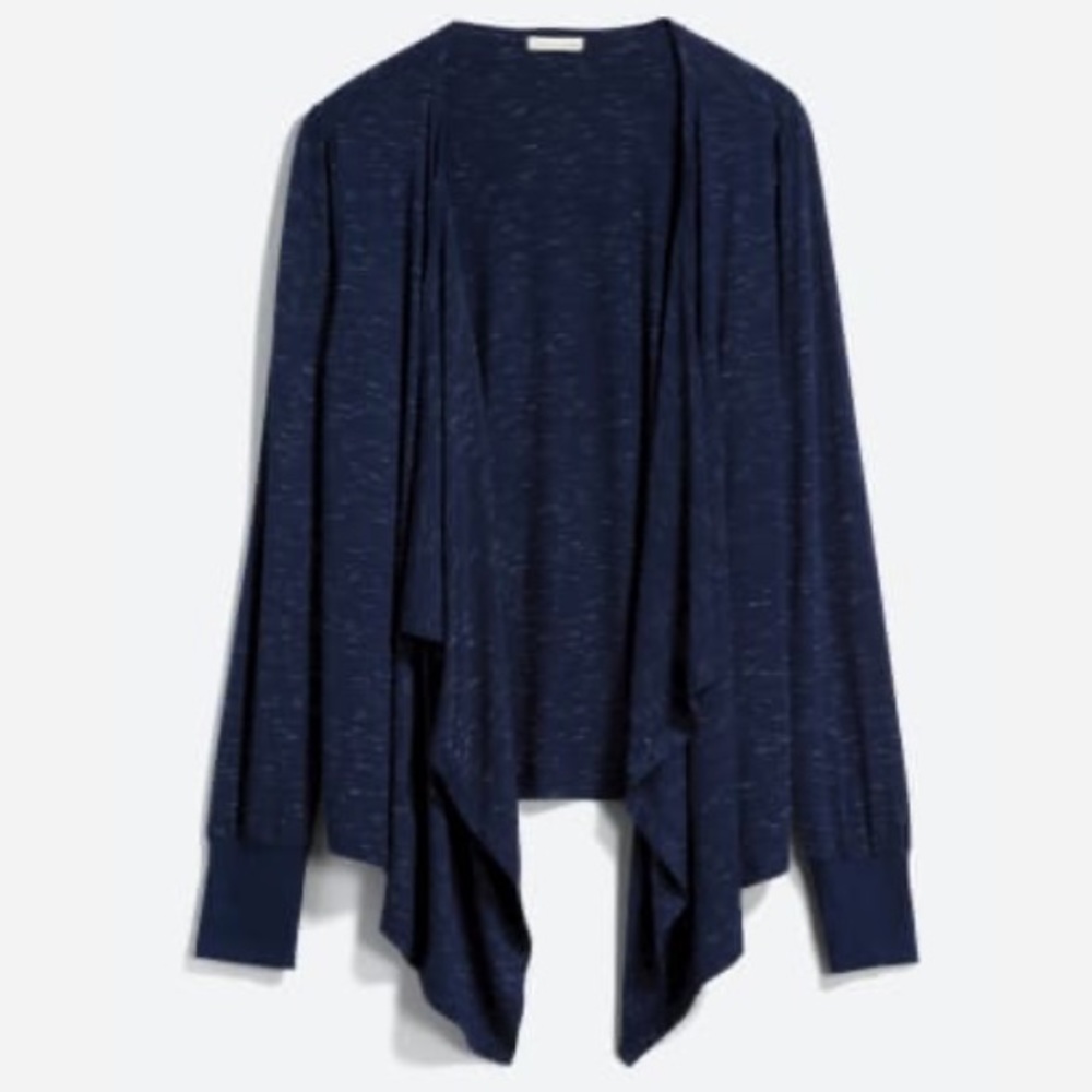 🩶5/$30 Articles of Society Mullins Drape Front Navy Blue Cardigan Size Small